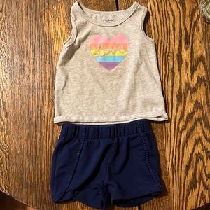 Kids Girls 3T Tank Top & Shorts